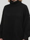 Черный оверсайз свитер с розрезами | 5712276 | фото 3
