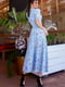 Сукня блакитна у квітковий принт | 5715034 | фото 4