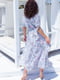 Платье серое в цветочный принт | 5715156 | фото 4
