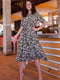 Платье цвета хаки в цветочный принт | 5715160 | фото 2
