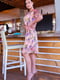 Платье розовое в цветочный принт | 5715170 | фото 3