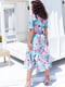 Сукня бірюзового кольору у квітковий принт | 5715165 | фото 4