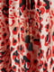 Платье красного цвета с анималистическим принтом | 5707236 | фото 2