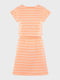 Платье кораллового цвета в полоску | 5721377 | фото 6