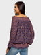 Блуза фіолетова у принт | 5721413 | фото 2