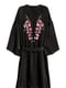 Халат-кимоно черный с цветочной вышивкой | 5722398 | фото 2