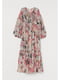 Сукня бежевого кольору в квітковий принт | 5728096