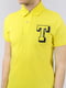 Футболка-поло желтая с логотипом | 5725464