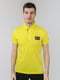 Футболка-поло желтая с логотипом | 5725459 | фото 2