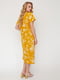 Сукня гірчичного кольору у квітковий принт | 5729120 | фото 4