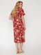 Сукня теракотового кольору у квітковий принт | 5729121 | фото 2