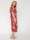 Сукня теракотового кольору у квітковий принт | 5729121 | фото 3
