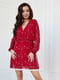 Платье красное в цветочный принт | 5729258 | фото 3