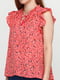 Блуза кораллового цвета в цветочный принт | 5729570 | фото 3