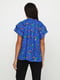 Блуза синя в квітковий принт | 5729574 | фото 2