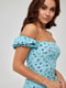 Сукня м'ятного кольору з квітковим принтом | 5733668 | фото 2