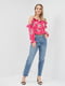 Блуза яскраво-рожева з квітковим принтом | 5711541 | фото 3