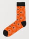 Шкарпетки помаранчеві в принт | 5734199