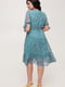 Платье бирюзового цвета в цветочный принт | 5734802 | фото 2