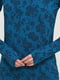 Лонгслів синій в квітковий принт | 5646652 | фото 4