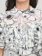 Блуза молочного цвета в цветочный принт | 5715909 | фото 4