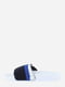 Шлепанцы сине-белого цвета с логотипом | 5731860 | фото 3