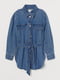 Куртка-рубашка джинсовая синяя | 5745351