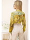 Блуза оливкового цвета с принтом | 5749354 | фото 4