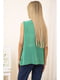 Блуза зеленая с принтом | 5749360 | фото 4