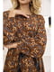 Сукня коричнева з квітковим принтом | 5749586 | фото 5