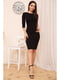 Платье черное с контрастными вставками | 5749689 | фото 2