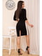 Платье черное с контрастными вставками | 5749689 | фото 3