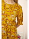 Платье горчичного цвета с принтом | 5749736 | фото 5