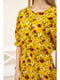 Платье горчичного цвета с цветочным принтом | 5749737 | фото 5
