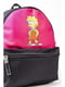 Рюкзак черно-розовый с принтом | 5749773 | фото 4