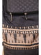 Рюкзак черно-коричневый с принтом | 5749793 | фото 3