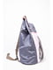 Рюкзак серо-розовый с принтом | 5749797 | фото 2