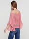 Блуза розовая с узором | 5751503 | фото 2