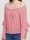Блуза розовая с узором | 5751503 | фото 3
