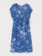 Платье для беременных синее в цветочный принт | 5763580