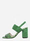 Босоніжки зелені з анімалістичним візерунком | 5762921 | фото 2