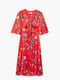 Сукня червона в квітковий принт | 5767666 | фото 6