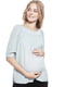 Блуза для вагітних сіро-блакитна | 5770528 | фото 3