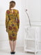 Сукня для вагітних гірчичного кольору у квітковий принт | 5770536 | фото 5