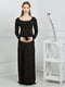 Платье для беременных черное в горошек | 5770551 | фото 4