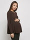 Джемпер для беременных коричневый | 5770576