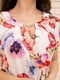 Блуза белая в цветочный принт | 5772759 | фото 5