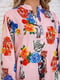 Блуза цвета пудры в цветочный принт | 5772772 | фото 5