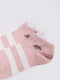 Шкарпетки рожеві в смужку і в принт | 5773175 | фото 3
