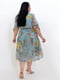 Сукня бірюзового відтінку в принт | 5773916 | фото 3